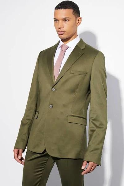 Tall Skinny Satin Suit Jacket