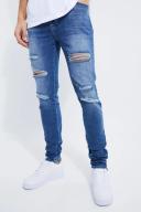 Tall Skinny Stretch Ripped Jean with Zip Hem