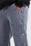 Tall Straight Leg Popper Elastic Waist Jean