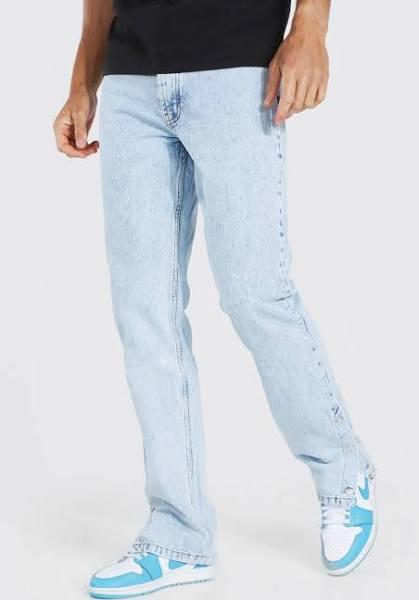 Tall Straight Leg Popper Hem Jean