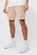 Tall Twill Elastic Waist Zip Cargo Short