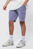 Tall Twill Elastic Waist Zip Cargo Short