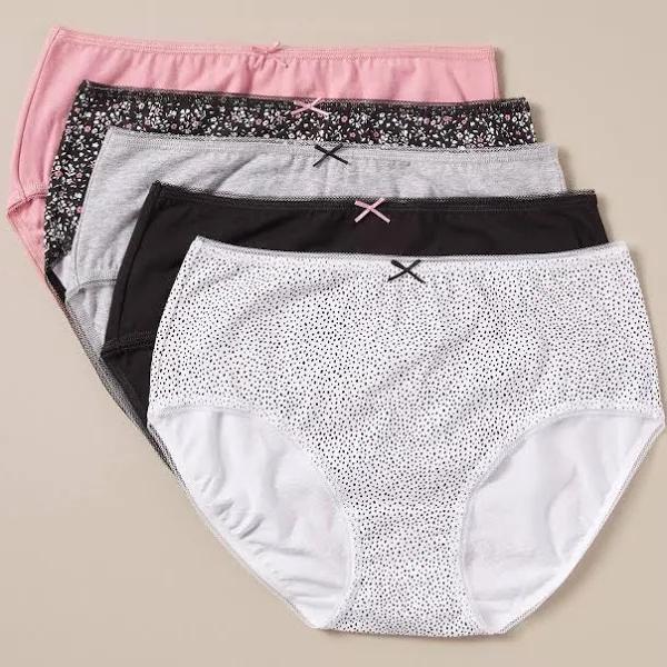 Target Woman 5 Pack Cotton/Elastane Midi Briefs; Style LMD183553 | Pink | Size 10