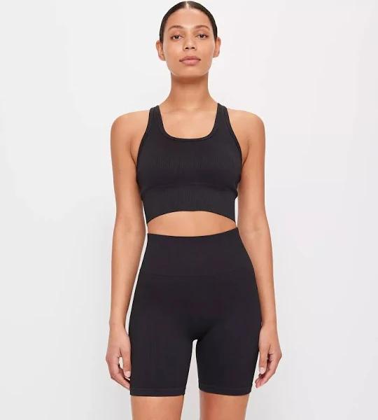 Target Active Seamfree Ribbed Bike Shorts - Black - L - AfterPay & zipPay Available