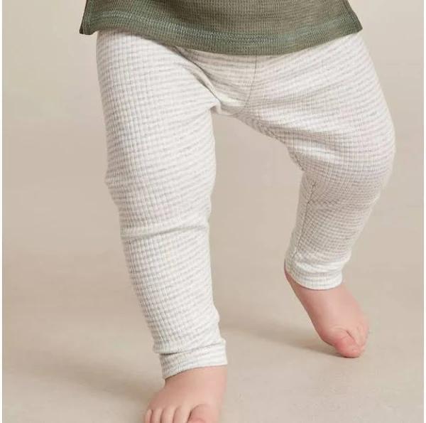 Target Baby Organic Cotton Rib Stripe Leggings - Grey - 12-18