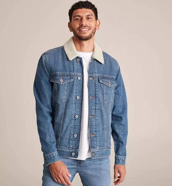Target Denim Sherpa Jacket - Blue - M - AfterPay & zipPay Available