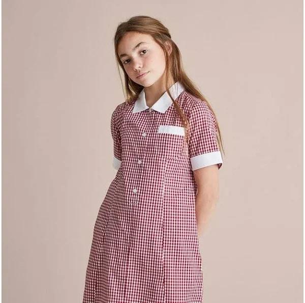 Target Kids Gingham School Dress | Red | Size 12