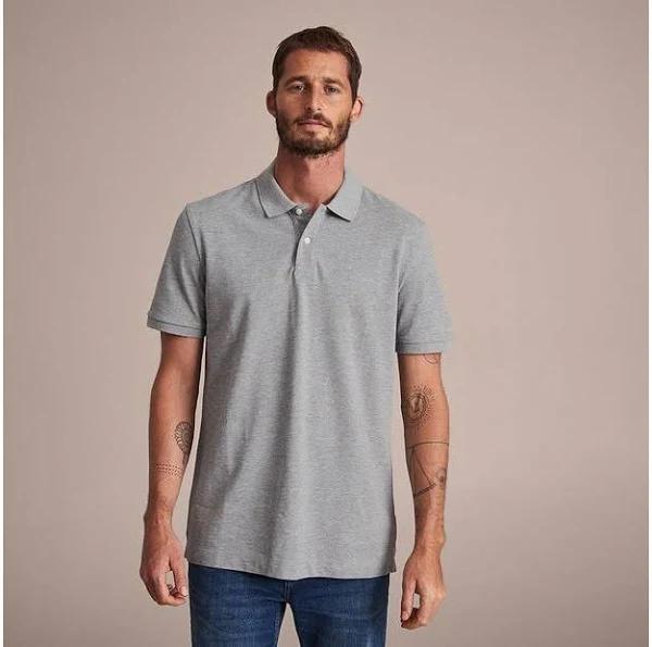 Target Man Pique Polo Shirt | Grey