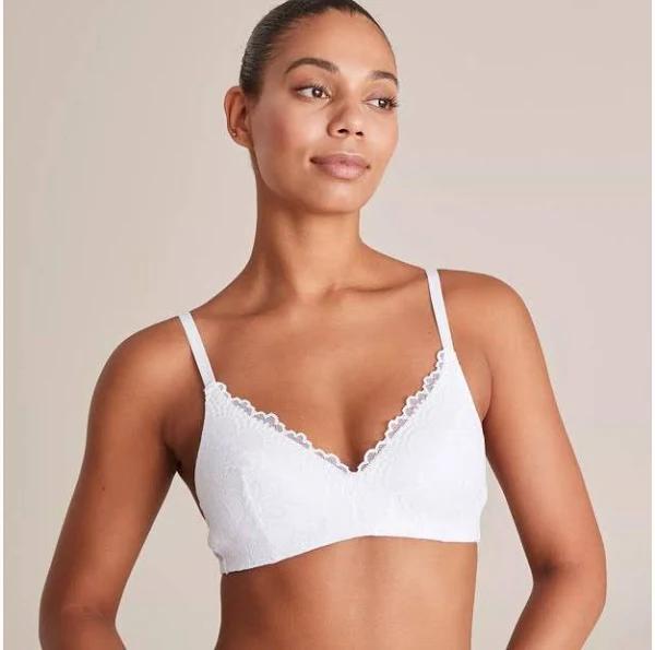 Target Woman Lace Wirefree Contour T-Shirt Bra; Style TLLWF090 | White | 14B | Size 14B