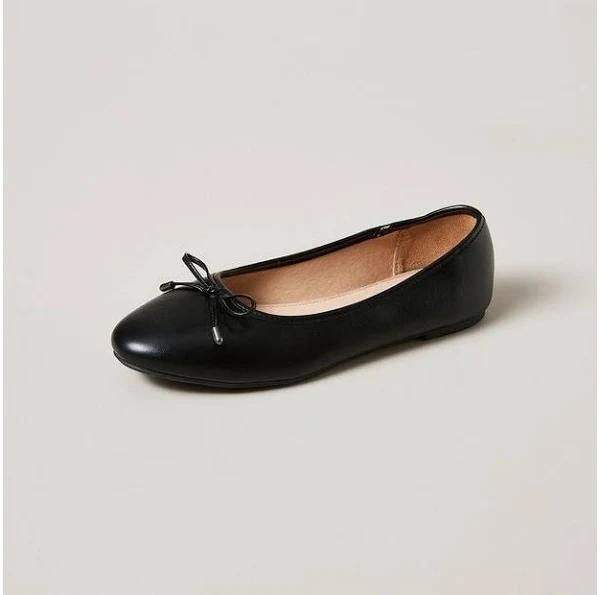 Target Woman Womens Flori Bow Ballet Flats | Black | Size 7