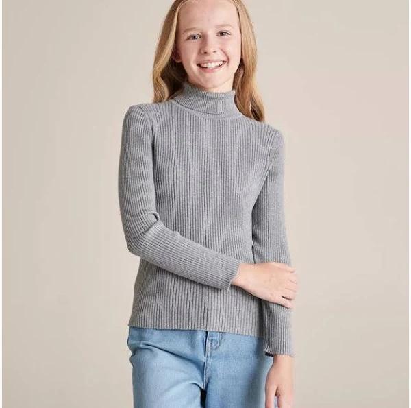 Target Youth Rib Knit Skivvy | Grey | Size 8