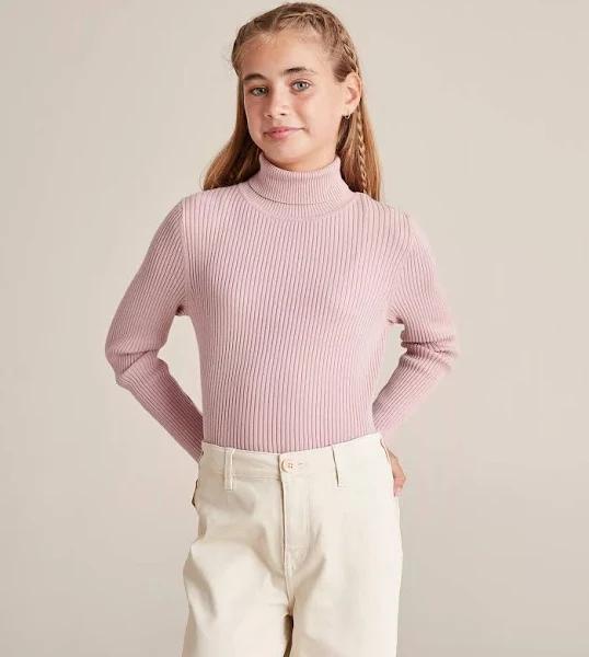 Target Youth Rib Knit Skivvy | Pink | Size 8