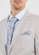 Tarocash Ash Linen Check Suit Jacket Natural 36
