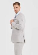 Tarocash Ash Linen Check Suit Jacket Natural 48
