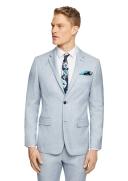 Tarocash Ash Linen Check Suit Jacket Sky 46