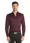 Tarocash Bahamas Slim Stretch Shirt Aubergine XS