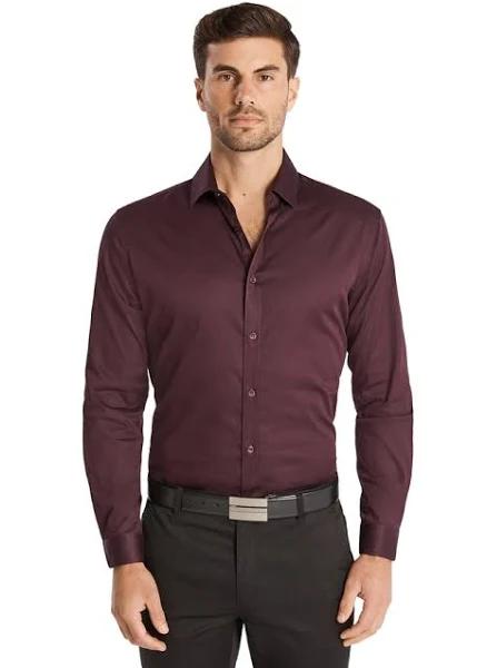 Tarocash Bahamas Slim Stretch Shirt Aubergine XS