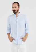 Tarocash Billy Pure Linen Shirt Ice Blue 4 XL