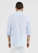 Tarocash Billy Pure Linen Shirt Ice Blue 4 XL
