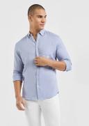 Tarocash Billy Pure Linen Shirt Light Blue XS
