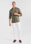 Tarocash Billy Pure Linen Shirt Mid Green 4XL
