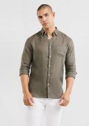 Tarocash Billy Pure Linen Shirt Mid Green S