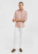 Tarocash Billy Pure Linen Shirt Mid Pink S