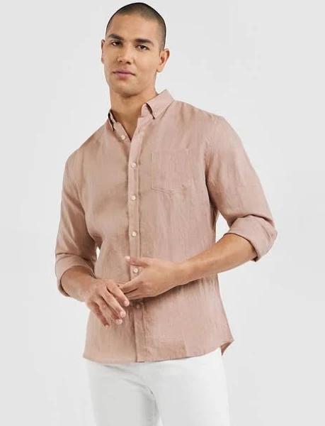 Tarocash Billy Pure Linen Shirt Mid Pink XXL