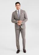 Tarocash Fitch Skinny Check Suit Jacket Natural 46