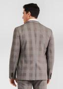 Tarocash Fitch Skinny Check Suit Jacket Natural 46