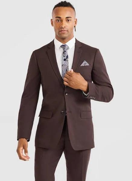 Tarocash Foxx Slim Suit Jacket Chocolate 32