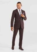 Tarocash Foxx Slim Suit Jacket Chocolate 38