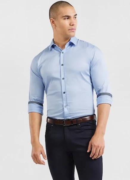 Tarocash Gallagher Slim Stretch Shirt Light Blue 4XL