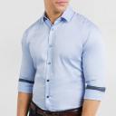 Tarocash Gallagher Slim Stretch Shirt Light Blue 5XL