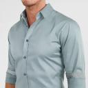 Tarocash Gallagher Slim Stretch Shirt Mid Blue 4XL