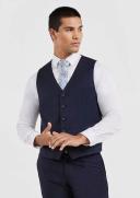 Tarocash Idaho Check Waistcoat Navy XS