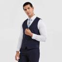 Tarocash Idaho Check Waistcoat Navy XS
