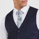 Tarocash Idaho Check Waistcoat Navy XS