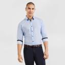 Tarocash Kelman Geo Print Shirt Light Blue XXL