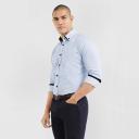 Tarocash Kelman Geo Print Shirt Light Blue XXL