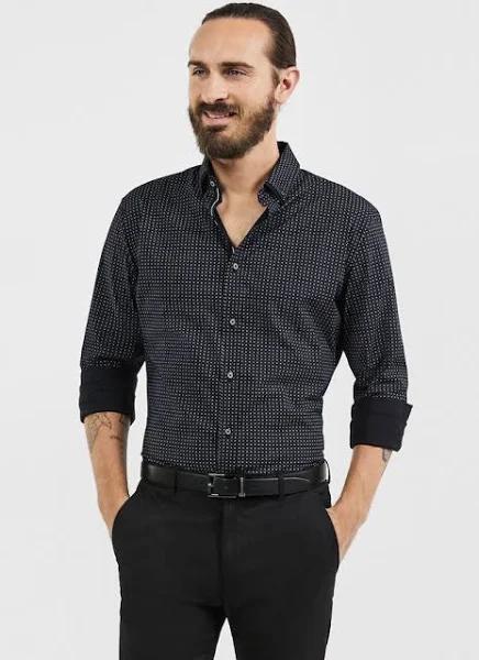 Tarocash Linton Stretch Non Iron Shirt Black XL