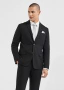 Tarocash Mod Slim Linen Suit Jacket Black 50