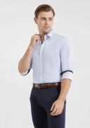 Tarocash Newlin Slim Geo Shirt Light Blue XXL