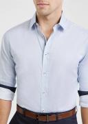 Tarocash Newlin Slim Geo Shirt Light Blue XXL