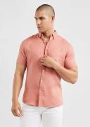 Tarocash Robbie Pure Linen Shirt Coral L