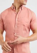 Tarocash Robbie Pure Linen Shirt Coral L