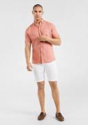 Tarocash Robbie Pure Linen Shirt Coral L