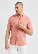 Tarocash Robbie Pure Linen Shirt Coral XXL