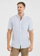 Tarocash Robbie Pure Linen Shirt Ice Blue S