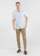 Tarocash Robbie Pure Linen Shirt Ice Blue S